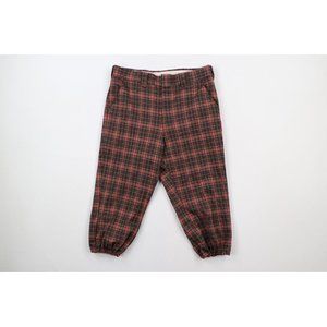Vintage 70s Levis Mens Size 32 Checkered Plaid Cuffed Knickers Capris Pants USA